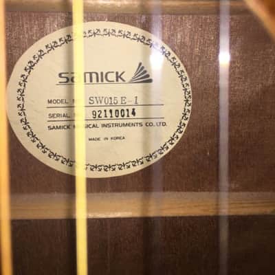 Vintage Samick Sw015e-1 Acoustic Electric Guitar image 3