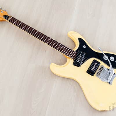 1970s Mosrite Ventures Model “Avenger” Vintage Electric Guitar White w/ Moseley Vibrato, Firstman Japan image 12