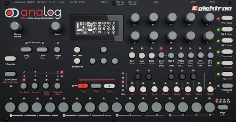 LED Display Upgrade - Elektron Analog Four Heat Keys Rytm Custom (White on Black) Dot Matrix Display image 1