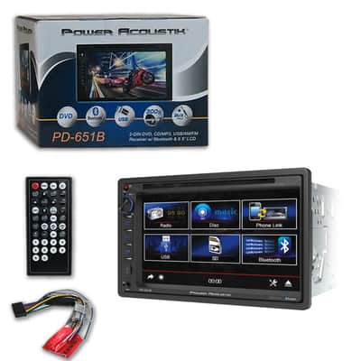 Power Acoustik PD-651B Double DIN Bluetooth In-Dash DVD/CD/AM/FM Car Stereo w/ 6.5" Touchscreen and SD/USB Reader image 2