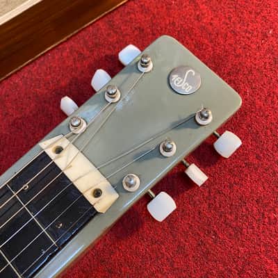 Vintage Teisco model 7 lap steel guitar set with homemade case image 9