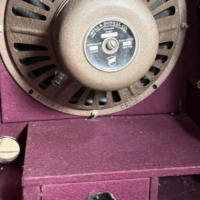 A PAIR of Bell & Howell Bell & Howell Filmosound 179 Speaker Cabinets 1940's/1950’s - Brown image 9