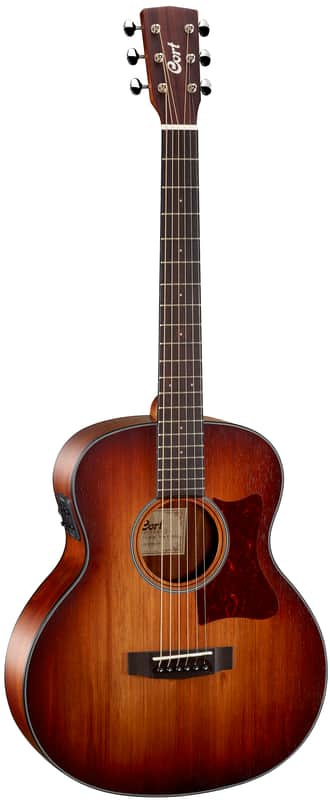 Cort LCJBWOPLB Little CJ Acoustic Electric 3/4 Size Guitar. Open Pore Blackwood image 1
