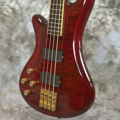 Left Handed 2006 SCHECTER Elite-4 NT Bass Guitar - Cherry QMT image 10