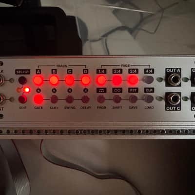 Intellijel Steppy 1U 4-Track 64-Step Step Sequencer Eurorack Synth Module 2018 - Present - White image 2