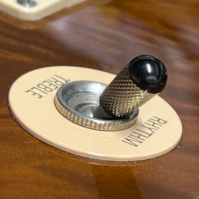 Kinnatone knurled BLACK Nickel Three way Toggle switch tip 8/32 fits American Gibson style Aluminium image 3