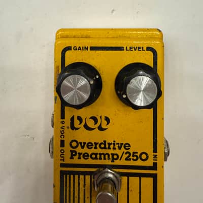 DOD Digitech 250 Overdrive Preamp 1980’s Yellow Vintage Guitar Effect Pedal image 2