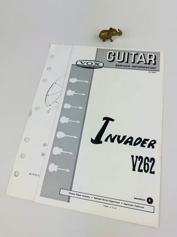 Vox V262 Invader Service Information Manual 1969 image 1