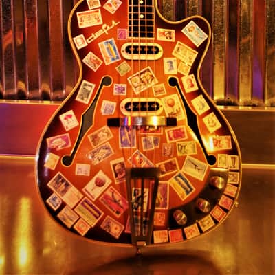 DEFIL MAMBO Bass 1968 Vintage Acoustic Electric like Hofner. By the Artist El Daga. One of a kind. image 1