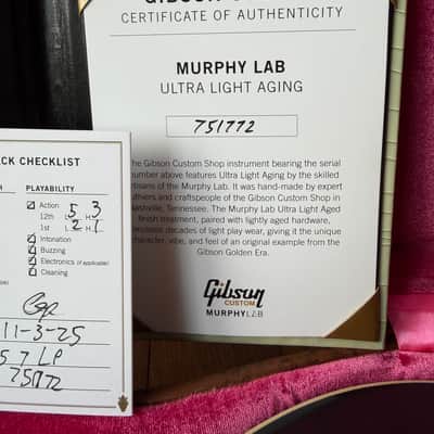 2025 Gibson M2M Custom Shop ‘57 Reissue R7 Murphy Ultra Light Aged Stinger - British Racing Green image 21