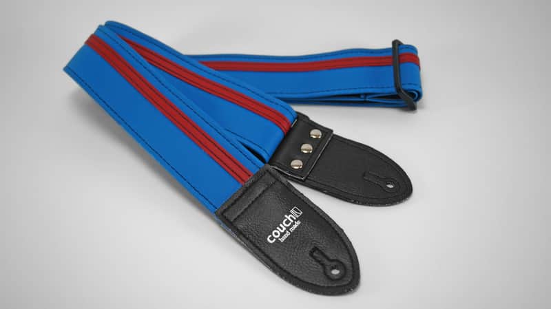 Couch Sky Blue and Red Racer X Guitar Strap image 1