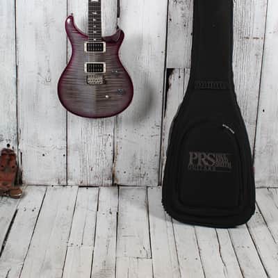 PRS CE 24 Electric Guitar Flame Maple Faded Gray Black Purple Burst with Gig Bag image 2
