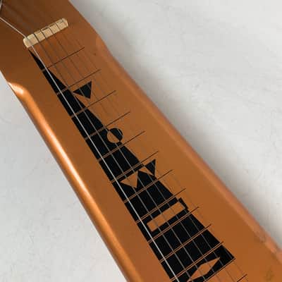 Vintage 1960s Harmony H-1 Lap Steel Electric Guitar Copper with Case image 6