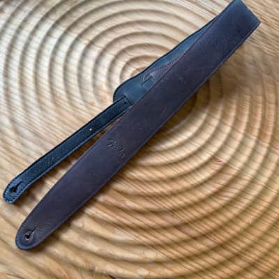 Fender 2-1/2" Baseball Glove Leather Guitar Strap - Dark Brown image 2
