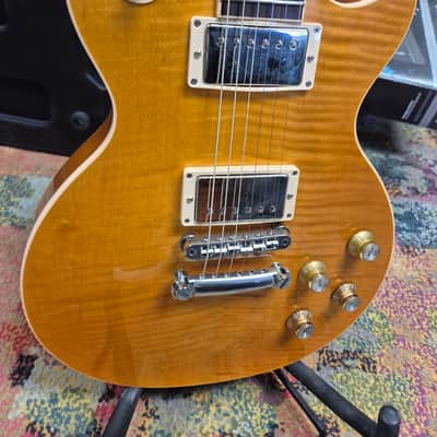 Gibson standard les paul 2019 - Trans amber AAA SUPER UPGRADED W/HARDCASE image 2
