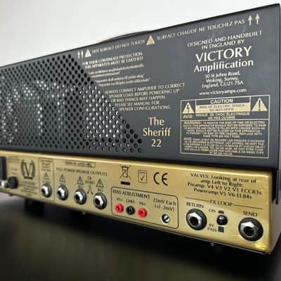 Victory Amps Sheriff 22 Compact Series 2-Channel 22-Watt Guitar Amp Head 2010s - Black/Gold MINT image 4