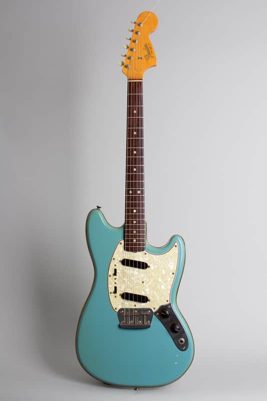 Fender  Duo-Sonic II Solid Body Electric Guitar (1966), ser. #145972, original grey hard shell case. image 1