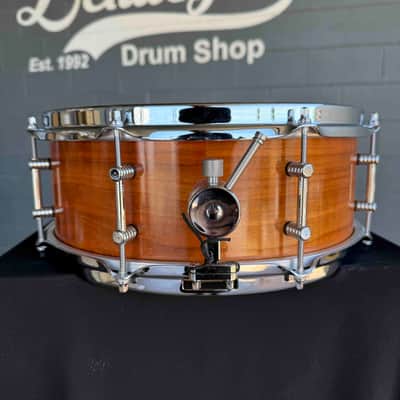 Doc Sweeney Drums Solid Steambent Cherry 'Santa Fe' 5.5x14 Snare Drum with Chrome Hardware image 3