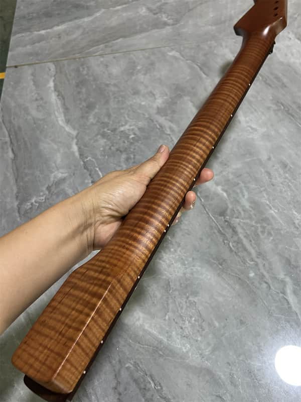 AAAA 22fret Roasted Flame Maple Electric guitar neck part rosewood locking nut image 1