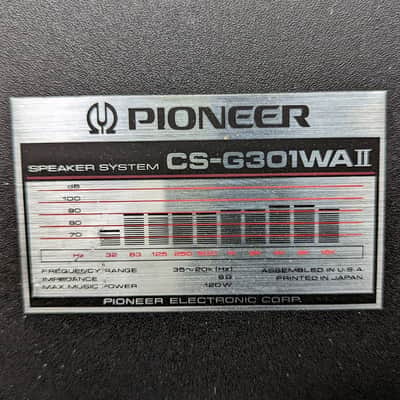 Vintage Pioneer CS-G301WA II Stereo 3-Way 3-Speaker Floor Speaker Pair Set image 6