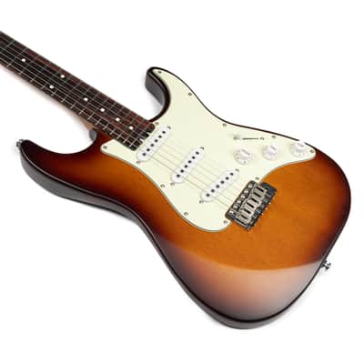 EART YMX-SG3,Roasted Book-match Mahogany Solid Body,22 Stainless Steel Frets,6-Point Synchronized Tremolo image 5