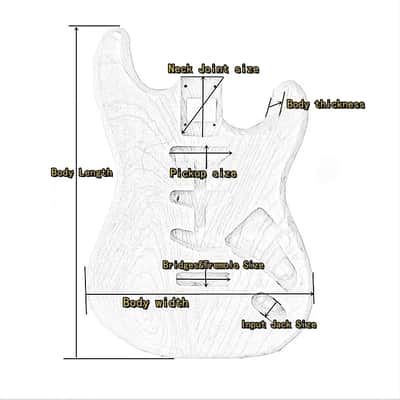 HSH White Stratocaster Strat Style Guitar Body image 10