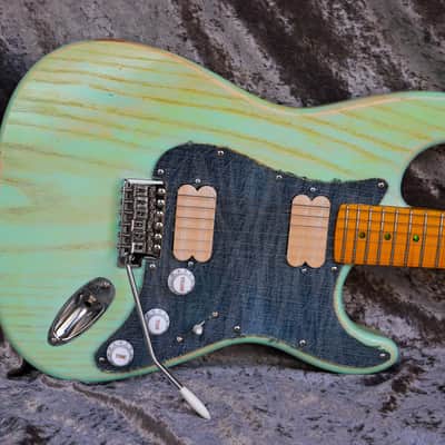 GB Liuteria Traditional Strato denim sky blue relic image 14
