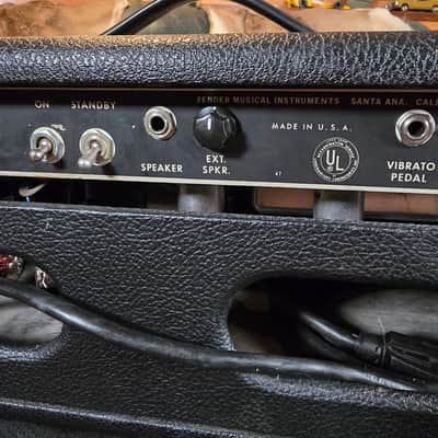 Fender Bandmaster "Drip Edge" 40-Watt 2-Channel Guitar Amp Head 1968 - 1969 - Silverface image 6