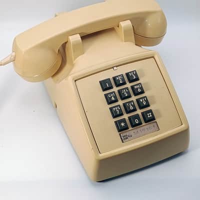 Custom Lo-Fi Telephone Microphone - Northern Telecom G 1 1970's Handset - Beige w/ Model 2500 Base image 2