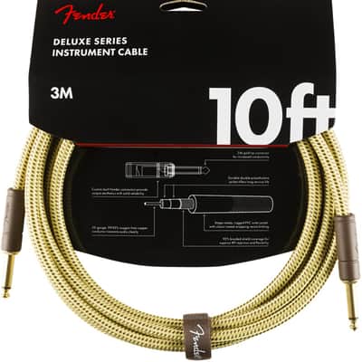 Fender Deluxe TWEED Electric Guitar/Instrument Cable, Straight Ends, 10' ft image 8