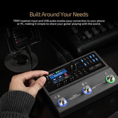 Valeton GP-180 Multi-Effects Guitar Processor with HD Modeling, 200+ Effects, Built-in Battery, IR & NAM Support, Looper, Drum Machine, USB Audio Interface image 4