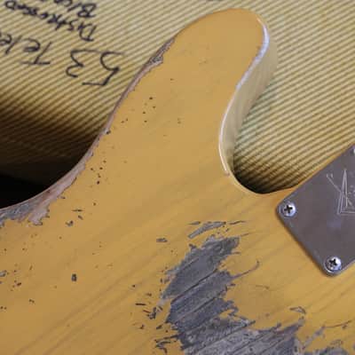 2019 Fender Custom Shop 53 Telecaster Time Machine 30th Anniversary Electric Guitar Heavy Relic Butterscotch Blonde + COA OHSC image 13