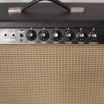 Fender Black Panel Pro Reverb Amp Blackface 2x12" Tube Guitar Combo Amp vintage 1967  LOCAL PICKUP ONLY image 4