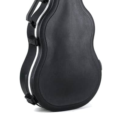 SKB Cases Acoustic Dreadnought Deluxe and 12-String Guitars Hardshell Case with Contoured Arched Lid, TSA Latch, Over-Molded Handle, and EPS Foam Interior image 1