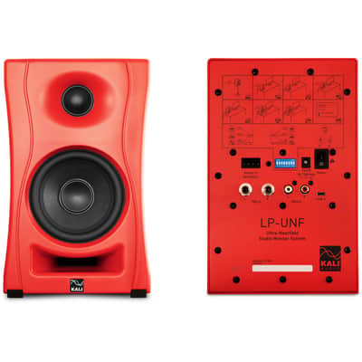 KALI AUDIO LP-UNF-R 4” Ultra Nearfield Powered Monitor System w/Bluetooth - Boundary Compensation EQ Settings - for Mixing, Recording, Audio Production - USB-C, TRS, RCA Inputs Red (Pair) image 3
