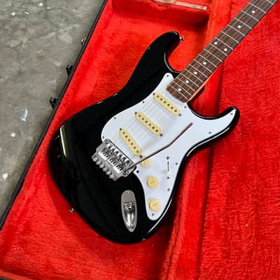 Fender E Serial Contemporary Squier Stratocaster c 1985 Black MIJ Japan strat Floyd rose fujigen image 4