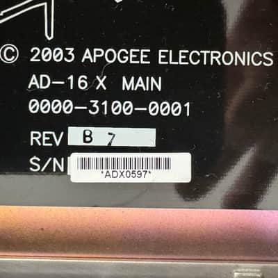 Apogee AD-16X Reference Analog to Digital Converter / AD16X Analog-Digital Converter / Audio Interface / With X-Symphony Card & ADAT image 12