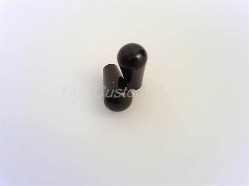 True Custom Shop® BLACK Metal Metric Switch Tips for Gibson Epiphone Guitars 2pk image 1