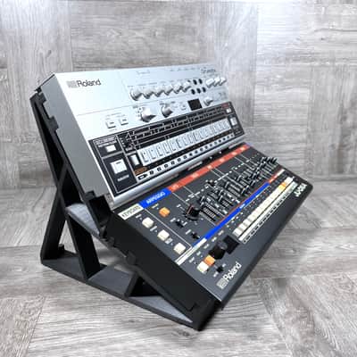 Dual Tier Stand for Roland Boutique Series Modules - Color BLACK - by KZcraftworks - US Seller image 1