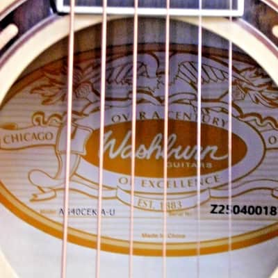 2025Washburn Apprentice AG40CEK Grand Auditorium Acoustic Electric Guitar w/ Case! Flame Maple! VERY NICE!!! image 9