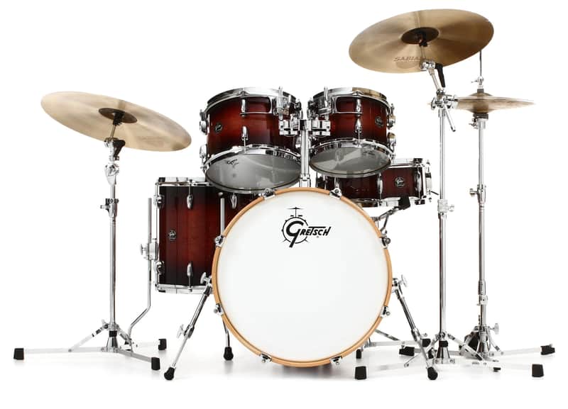 Gretsch Renown Cherry Burst Lacquer Drum Set - 20,10,12,14 - RN2-E604-CB image 1