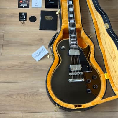 Gibson Les Paul Custom Shop Charcoal Metallic Gloss CH RARE Olive Drab Similar image 19