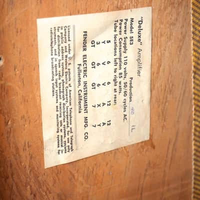 1959 Fender Deluxe Tweed Vintage Amp 5E3 Circuit Collector-Grade, Jensen P12R image 15