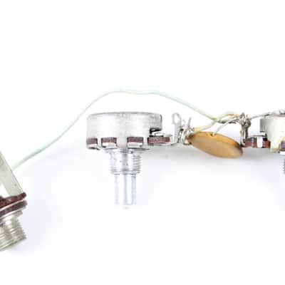 Immagine 1971 Fender Precision Jazz Tele Bass 250K Stackpole Pots Knobs Set USA - 4
