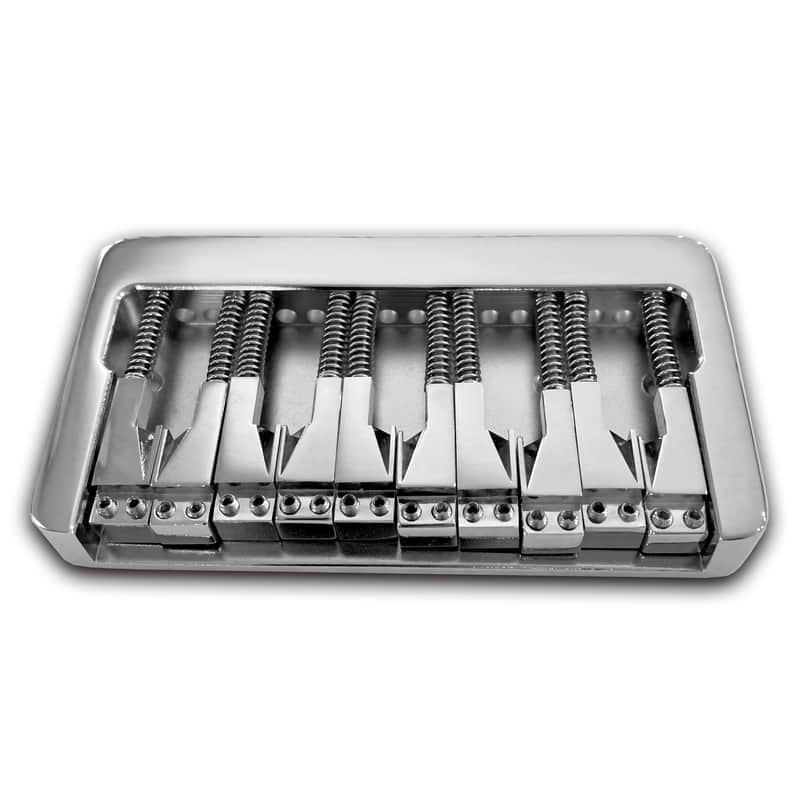 Lowe Custom Guitars 10-string Bass Guitar Bridge - Chrome image 1