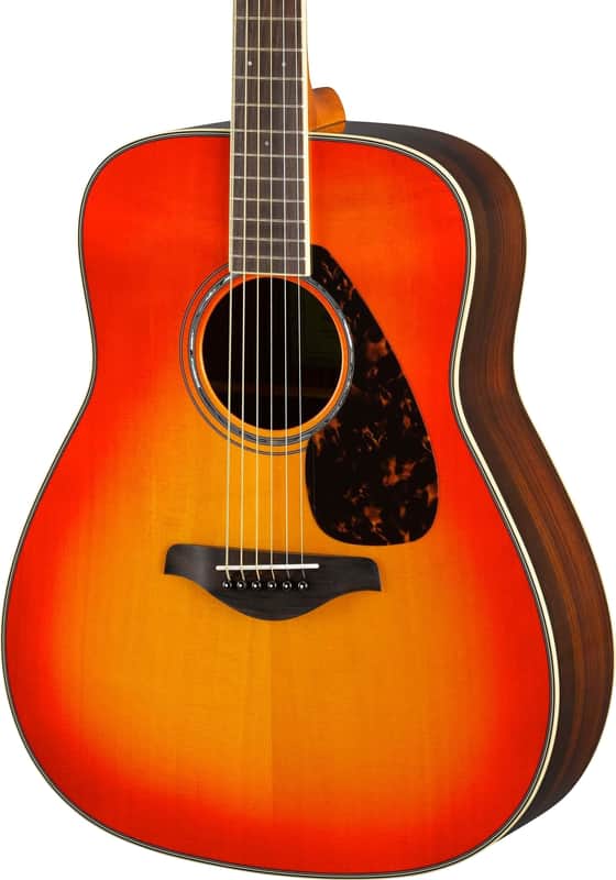 Yamaha FG830 Dreadnought Acoustic Solid Sitka Spruce Top Rosewood Autumn Burst image 1