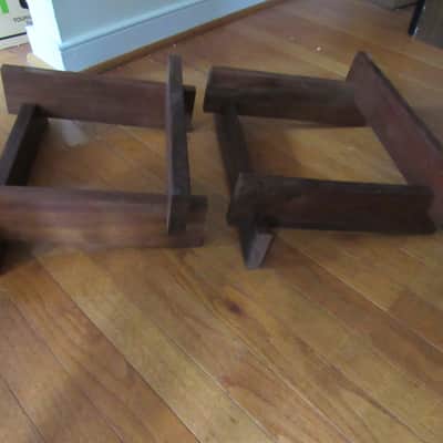 Back tilted solid walnut speakers stands for Advent Utility speakers - Made to order image 1