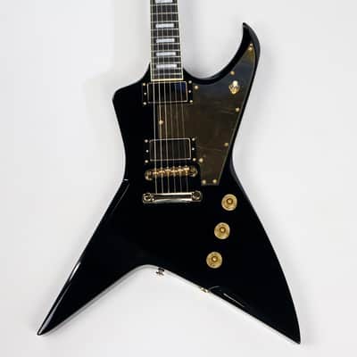 Evil Instruments (Claudio Sanchez) Presents: “The Jackhammer” - Black with Gold Mirror Pickguard (In partnership with Dunable Guitars) image 4