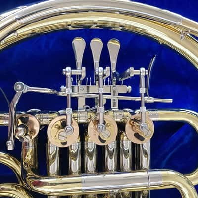 New Alexander 1103MAL-HG Double French Horn in Yellow Brass,Lacquered,Cut Bell,Hand Hammered Bell Spout; with Mouthpiece, Care Kit image 18