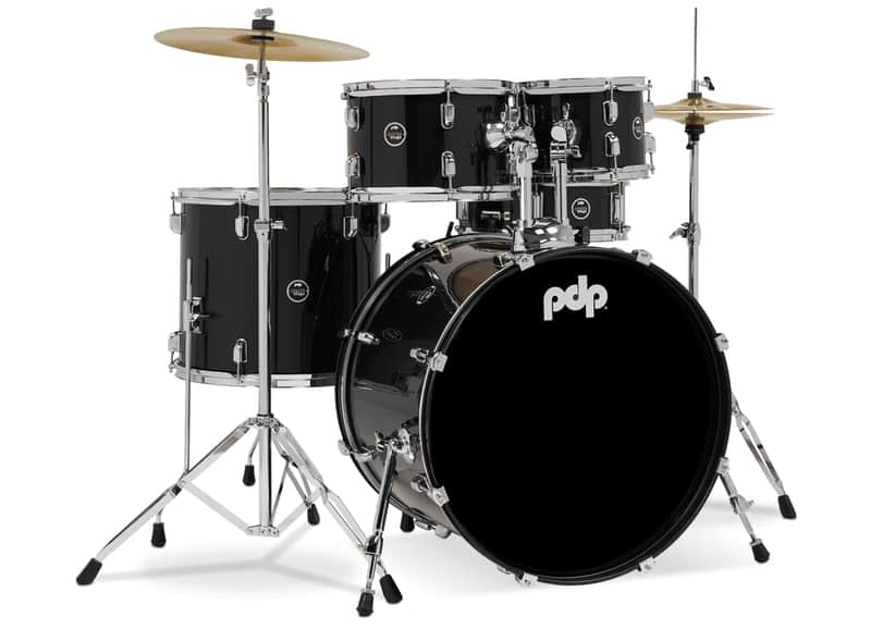 PDP Center Stage 5-Piece Drum Kit with Hardware and Cymbals (Iridescent Black Sparkle) image 1